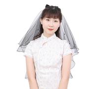 YPREWY Velo largo de tul con lazo para Halloween, para adultos y niños, con peine fijo para el pelo, para matrimonio, boda, celebración, fiesta