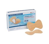 Ypsiplast, Caja de 50 curitas elásticas para los puntas de los dedos, color carne, de 4 x 7 cm