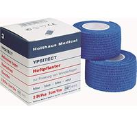 YPSITECT Heftpflaster blau, 3cm x 5m, 2 Stück | Packung (1 Stück)