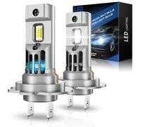 YPSNH Bombilla LED H7 Canbus Faro Coche y Moto, CSP Chips Mejorado 100W 22000LM +600% Brillo 6500K Blanco, 1:1 Mini Led H7 Bombilla Halógena de Reemplazo, DC12V, 2 lamparas