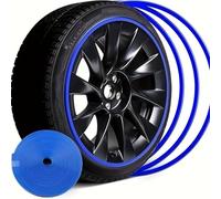YPSQQHD Anillo Protector de Rueda de Coche, Compatible con Lexus RX RX270 RX300 RX330 RX350, Tira Decorativa para neumáticos, Pegatinas para Llantas (8 M),Blue