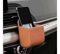 YPSQQHD Caja de Almacenamiento para Salida de Aire de Coche, para Fiat 500 Bravo Grande Punto, Caja de Almacenamiento Multifuncional para Coche para teléfonos móviles, Interiores,Brown