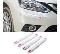 YPSQQHD para Porsche Taycan Cross Turismo, Tira Protectora de Bordes de Parachoques de Coche, Pegatina embellecedora anticolisión, Accesorios de carrocería Exterior (4 Piezas),White