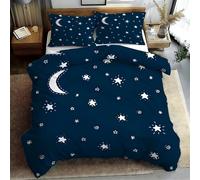 Ypthriline Estrellas Juego de Funda Nordica 260x240 cm Azul Marino 3 Piezas Microfibra Fundas Nórdicas con 2 Fundas de Almohada 50x75 para Adultos, Niños y Niñas
