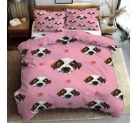 Ypthriline Estrellas Juego de Funda Nordica 260x240 cm Rosa 3 Piezas Microfibra Fundas Nórdicas con 2 Fundas de Almohada 50x75 para Adultos, Niños y Niñas