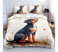Ypthriline Funda Nordica Cama 150 Perro 3D Juego de Funda Nordica 220x240 cm Planta 3 Piezas Microfibra Fundas Nórdicas con 2 Fundas de Almohada 50x75 para Adultos, Niños y Niñas