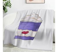 Ypthriline Helado en Forma de corazón Manta, Estilo Juvenil Femenino Mantas de Franela de Microfibra 230×270 CM, Esponjoso y Termica, Manta para Sofás, Camas, Sillones Reclinables