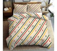 Ypthriline Líneas diagonales de Colores Juego de Funda Nordica 260x240 cm Luz de Estrellas 3 Piezas Microfibra Fundas Nórdicas con 2 Fundas de Almohada 50x75 para Adultos, Niños y Niñas