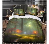Ypthriline Luciérnaga Juego de Funda Nordica 260x240 cm Naturaleza 3 Piezas Microfibra Fundas Nórdicas con 2 Fundas de Almohada 50x75 para Adultos, Niños y Niñas