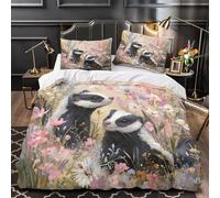 Ypthriline Mofeta Juego de Funda Nordica 220x220 cm Floral 3 Piezas Microfibra Fundas Nórdicas con 2 Fundas de Almohada 50x75 para Adultos, Niños y Niñas