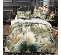 Ypthriline Plantas 3D Juego de Funda Nordica 150x220 cm Temática Forestal 3 Piezas Microfibra Fundas Nórdicas con 2 Fundas de Almohada 50x75 para Adultos, Niños y Niñas