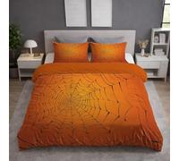 Ypthriline Telaraña Juego de Funda Nordica 260x240 cm Amarillo Anaranjado 3 Piezas Microfibra Fundas Nórdicas con 2 Fundas de Almohada 50x75 para Adultos, Niños y Niñas