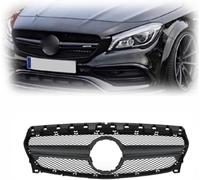 YPWWPXQ Parrilla Delantera de Rejilla de Capó Delantero ABS para Mercedes Benz CLA W117 2017-2018 CLA200 CLA250 CLA45 AMG Black，Estilo Exterior Delantera Parachoques