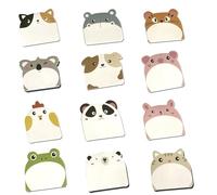 YPYMOD 12 Unidades de Notas Adhesivas de Animales de Dibujos Animados, 360 Hojas Notas Adhesivas Autoadhesivas, Notas Adhesivas Extraíbles, Para Recordatorios, Planificadores, Mensajes, Oficina