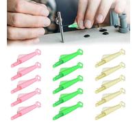 YPYMOD 15 Piezas Enhebrador Para Máquinas de Coser, Accesorios Para Máquinas de Coser, Herramienta Enhebradora de Agujas de Plástico Multicolor, Verde, Rosa Y Amarillo, Cinco Cada Nno.