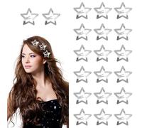 YPYMOD 20 Piezas Horquilla Estrella, Accesorios de Metal Antideslizantes para el Cabello para Mujeres y Niñas, para Todo Tipo de Cabello (Plateado)