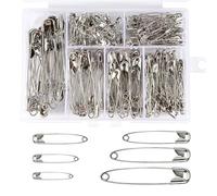 YPYMOD 250 Imperdibles de Seguridad, 6 Tamaños, Resistentes a la Corrosión, Imperdibles Duraderos para Ropa, Manualidades y Costura (Plata, 22mm, 28mm, 32mm, 36mm, 45mm, 55mm)