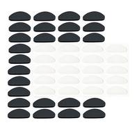 YPYMOD 30 Pares Almohadillas de Nariz, Almohadillas de Nariz para Gafas Silicona, Almohadillas de Nariz Adhesivas Antideslizante Retenedores De Gafas(10 Pares Transparente+20 Pares Negro)