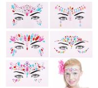 YPYMOD 5 Piezas Face Gems Stickers, Pegatinas Festival, para Espectáculos y Maquillaje