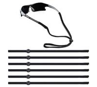 YPYMOD 6 Piezas Cordón para Gafas Ajustable, Cuerda de Gafas Antideslizante, Correa Universal para Gafas Deportivas y Gafas de Sol, Para Mujer Hombre Niños(Negro)
