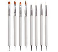 YPYMOD 8 Piezas Plumas de Arte de Uñas, Herramientas de Doble Punta de Uñas, Nail Dotting Manicure Tools, para Diseño de Uñas en Gel y Manicura Profesional