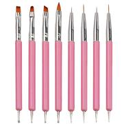 YPYMOD 8 Piezas Plumas de Arte de Uñas, Herramientas de Doble Punta de Uñas, Nail Dotting Manicure Tools, para Diseño de Uñas en Gel y Manicura Profesional