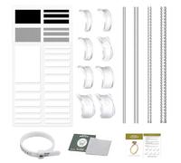 YPYMOD Ajustadores de Tamaño de Anillo,Transparente Ajustador de Anillos,Medidor de Anillos con Paño de Pulido y Herramienta de Anillos