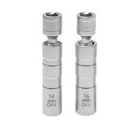 YPYMOD Llave Bujias 16/14mm, Llave de Bujía Magnética Universal 3/8 Pulgadas, 12 Puntos Llave Vaso Bujia, Extractor de Bujía, Herramientas de Extracción de Bujía 98mm