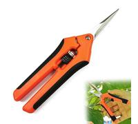 YPYMOD Tijera Podar Pequeña Para Jardinería, Punta Recta Profesionales para Recoger Frutas árbol Flor Ramas, Longitud: 16.5 cm, Cuchillas de Acero IInoxidable, Mangos de Plástico, Negro, Naranja