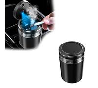 YPZHGS Cenicero Coche para Seat Toledo II (1M2) 1998-2004, con Tapa, Luz LED Automática, Negro, Moderno, ABS + Aleación