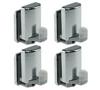 YQ-1012 - Juego de 4 ganchos inferiores para puerta de ducha, cromo/ruedas