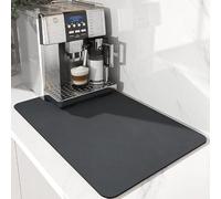 YQBFTC Alfombrilla Escurreplatos,40x60cm Alfombrilla Fregadero Cocina,Súper Absorbente Tapete Fregadero Cocina,Alfombrilla Secado Platos,Estera Fregadero Secado,Alfombrilla para Cafetera Gris Oscuro