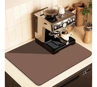 YQBFTC Alfombrilla Fregadero Cocina,40x30cm Alfombrilla Escurreplatos,Súper Absorbente Tapete Fregadero Cocina,Alfombrilla Secado Platos,Estera Fregadero Secado Rápido,Alfombrilla para Cafetera Marrón