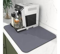 YQBFTC Alfombrilla Fregadero Cocina,40x30cm Alfombrilla Escurreplatos,Súper Absorbente Tapete Fregadero Cocina,Alfombrilla Secado Platos,Estera Fregadero Secado Rápido,Alfombrilla para Cafetera Gris