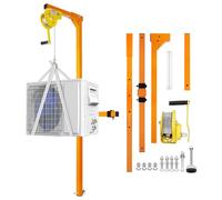 YQCXG 50FT Air Conditioner Lifting Tool - 400LBS Capacity Crane for Easy Outdoor AC Installation, Manual Winch & Crane Bracket, Durable Orange Design