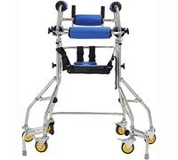 YQCXG Marco para caminar, andar de pie con 6 ruedas, altura ajustable, entrenador de extremidades inferiores, para personas mayores discapacitadas, evita el soporte del rollo de espalda