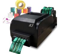 YQDDO Máquina de impresión de Cintas de Raso, Impresora de Cinta Digital de 1 Fila, 2 Filas o 4 Filas con Soporte de Cinta, máquina de impresión de Estampado(Four Rows)