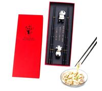 Yqhugbc 2 Pares Palillos Chinos de Fibra de Vidrio, Palillos Japoneses, Reutilizables Antideslizante, Aptos para Lavavajillas, Chopsticks Jego de Regalo