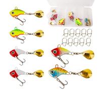 Yqhugbc 6 Piezas Señuelos De Pesca, Señuelos De Pesca Set, Señuelos Artificiales, Cebos Metálicos, Cebos De Cucharilla, para Agua Dulce o Salada, para Trucha, Perca, Lucio