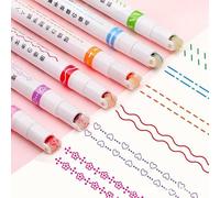Yqhugbc Curve Highlighter Pen Set, Curve Highlighter Pen, Curved Pens de Colores Resaltador de Curvas para álbumes de Recortes, Diarios, Notas, planificador, Calendario, Oficina