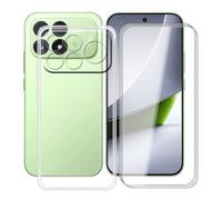 YQINHHME Funda + 3 x Cristal Templado para Xiaomi Poco F9 Pro | 3 X Protector de Pantalla, 6.59 IN, Antichoque, Anti-Arañazos, Ultrafina, Suave TPU Carcasa para Xiaomi Poco F9 Pro
