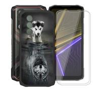 YQINHHME Funda + Cristal Templado para Doogee Blade20 Plus, WMA27