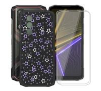 YQINHHME Funda + Cristal Templado para Doogee Blade20 Plus, XT35