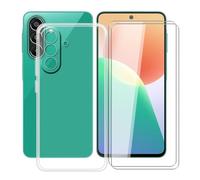 YQINHHME Funda + Cristal Templado para Samsung Galaxy F70 Pro | Clear