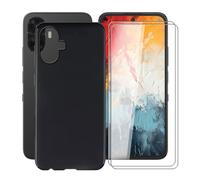 YQINHHME Funda + Cristal Templado para TCL K70 NXTpaper, Black