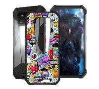 YQINHHME Funda para 8849 Tank 4 Pro (6.73"), Ultrafina Anti-rasguños X Antichoque Negro Carcasa de Telefono Suave Silicona TPU Caso Case para 8849 Tank 4 Pro - Grafiti