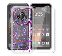 YQINHHME Funda para Blackview Fort 2 (6.56 ") + 2 X Cristal Templado Protector de Pantalla, Antichoque Anti-Arañazos Carcasa Ultrafina Suave TPU Cover Case para Blackview Fort 2 - Burbuja de Amor
