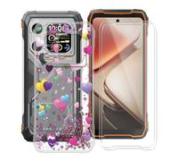 YQINHHME Funda para Blackview Xplore 1 (6.78 ") + 2 X Cristal Templado Protector de Pantalla, Antichoque Anti-Arañazos Carcasa Ultrafina Suave TPU Cover Case para Blackview Xplore 1 - Globo Rosa