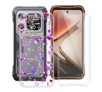 YQINHHME Funda para Blackview Xplore X1 (6.78 ") + 2 X Cristal Templado Protector de Pantalla, Antichoque Anti-Arañazos Carcasa Ultrafina Suave TPU Case para Blackview Xplore X1 - Burbuja de Amor