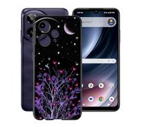 YQINHHME Funda para Cricket Icon Plus 2026 (6.90"), Ultrafina Anti-rasguños X Antichoque Negro Carcasa de Telefono Suave Silicona TPU Caso Case para Cricket Icon Plus 2026 - Noche Púrpura